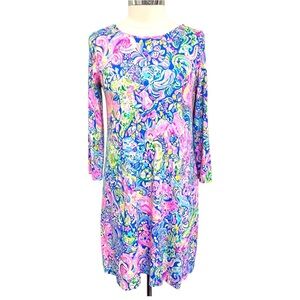 Lilly Pulitzer Ophelia Dress Size M – Pop Up 60 Animals Print – EUC HTF
